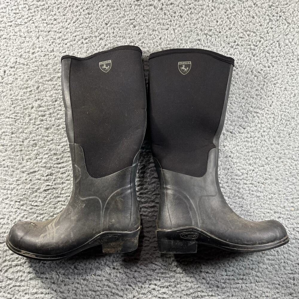 Grubs Rideline Waterproof Insulated Tall Rain Boots Black Women's 6 Men's 5